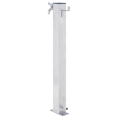 Garden Water Column 60 cm Stainless Steel Square