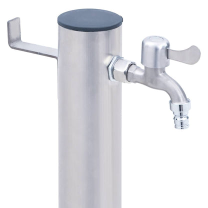 Garden Water Column 80 cm Stainless Steel Round