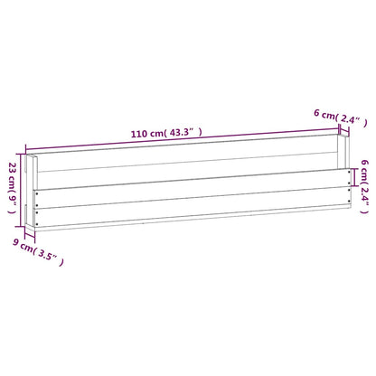 Wall-mounted Shoe Racks 2 pcs 110x9x23 cm Solid Wood Pine