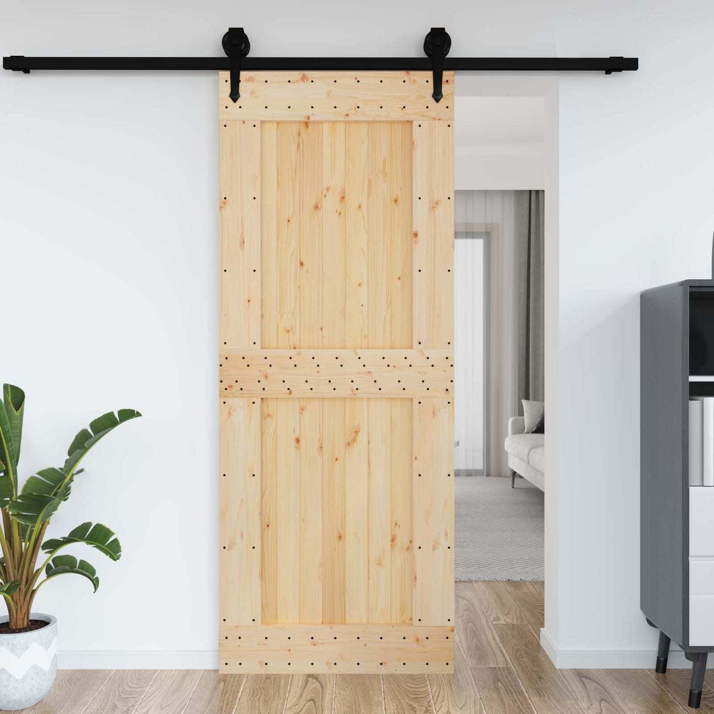 Door NARVIK Natural 90 x 210 cm Solid Pine Wood