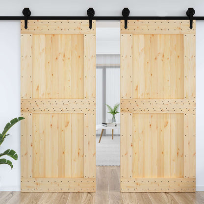 Door NARVIK Natural 100 x 210 cm Solid Pine Wood