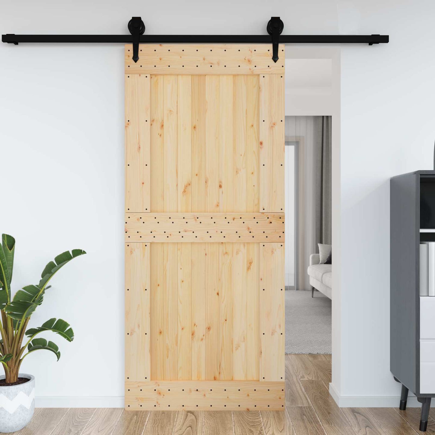 Door NARVIK Natural 100 x 210 cm Solid Pine Wood