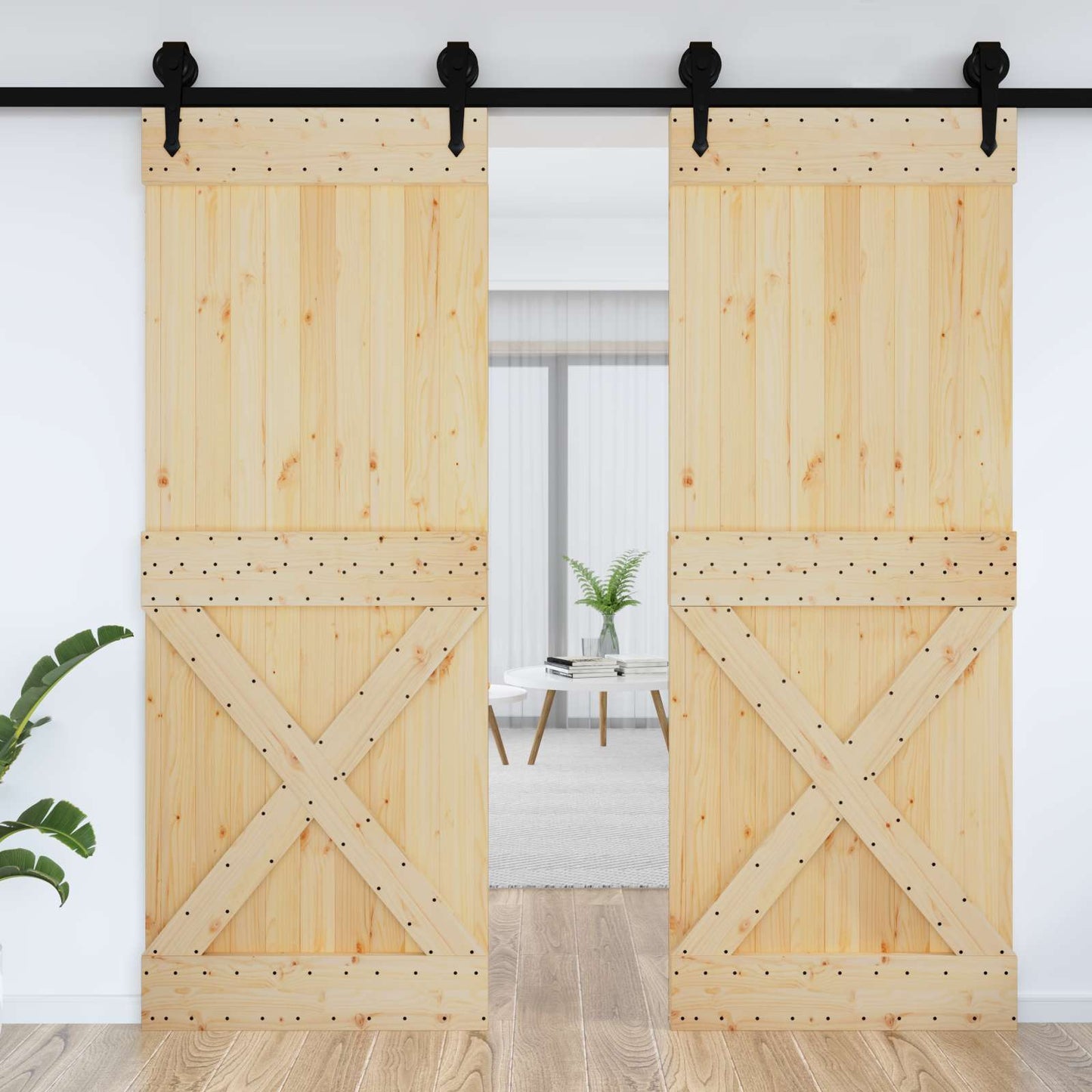 Door NARVIK Natural 85 x 210 cm Solid Pine Wood