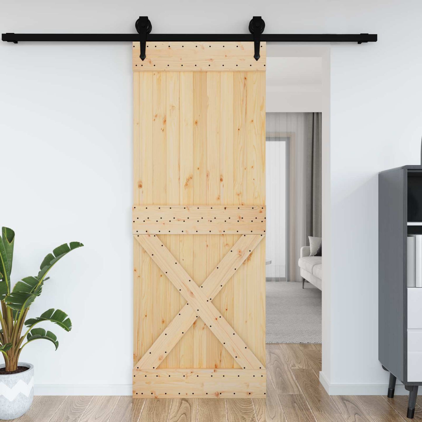 Door NARVIK Natural 85 x 210 cm Solid Pine Wood