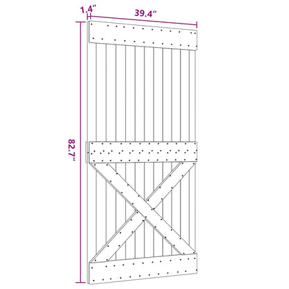 Door NARVIK 100x210 cm Solid Wood Pine