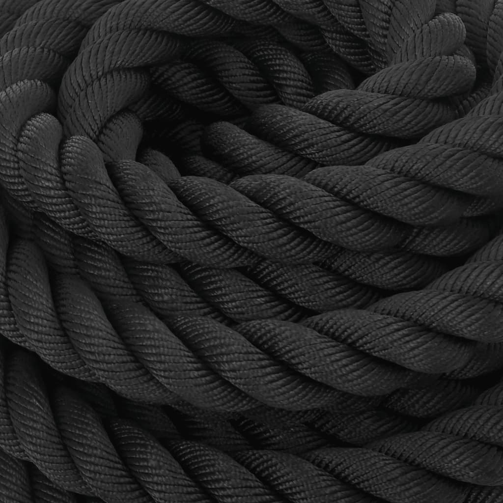 Battle Rope Black 15 m 11 kg Polyester