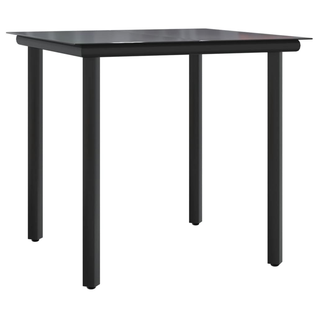 5 Piece Garden Dining Set Poly Rattan and Steel