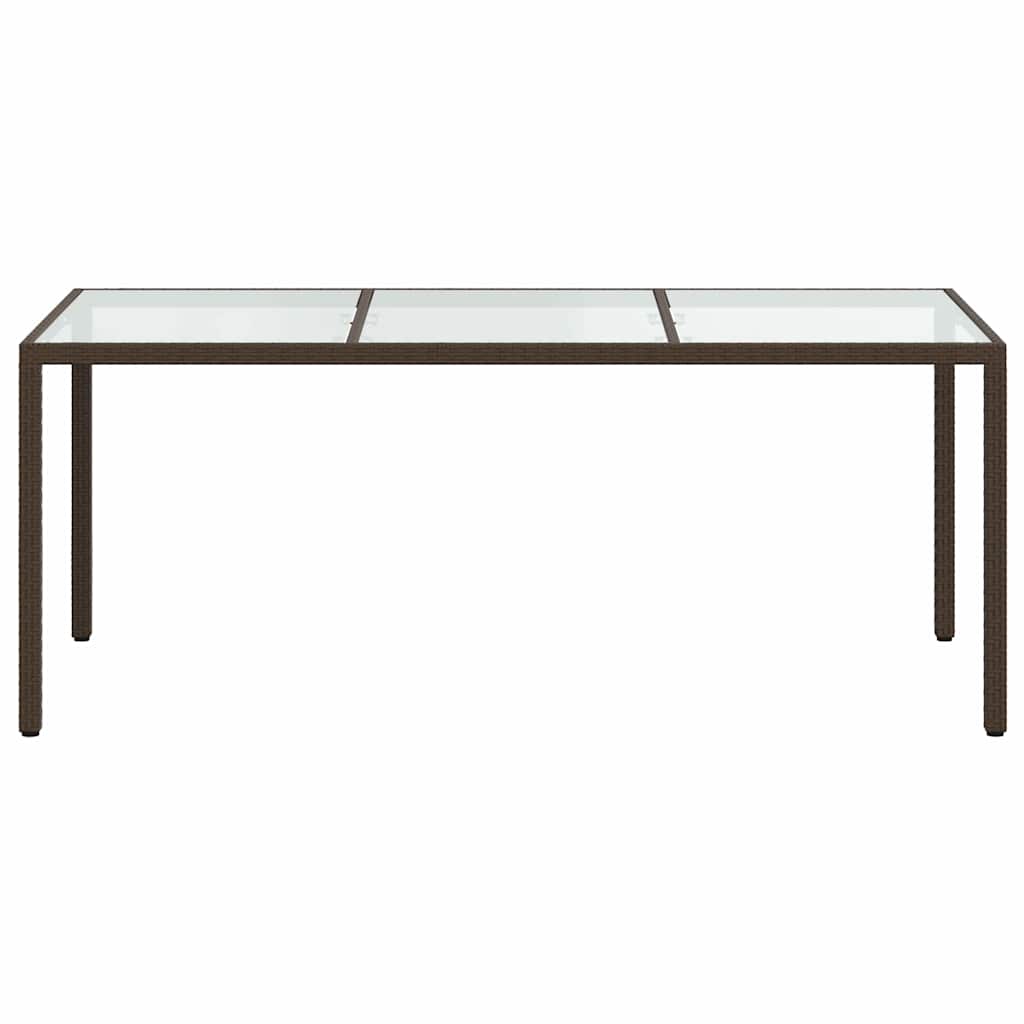 9 Piece Garden Dining Set with Cushions Brown Poly Rattan