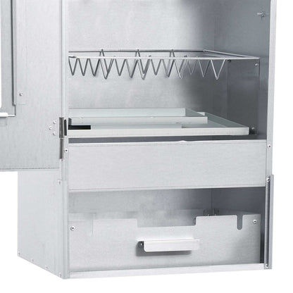 BBQ Oven Smoker with Table Galvanised Steel