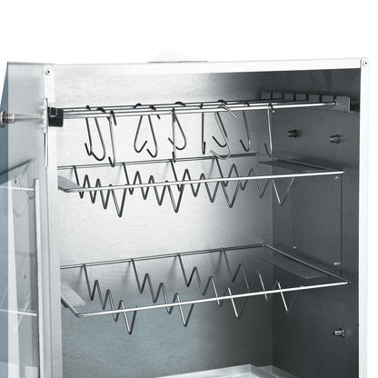 BBQ Oven Smoker with Table Galvanised Steel