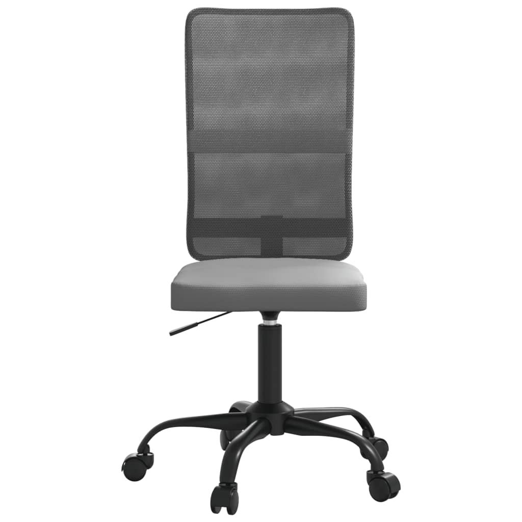 Office Chair Height Adjustable Grey Mesh Fabric