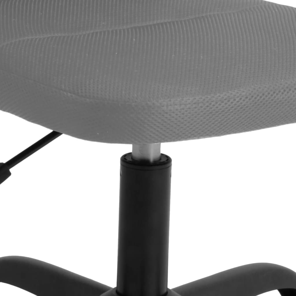 Office Chair Height Adjustable Grey Mesh Fabric