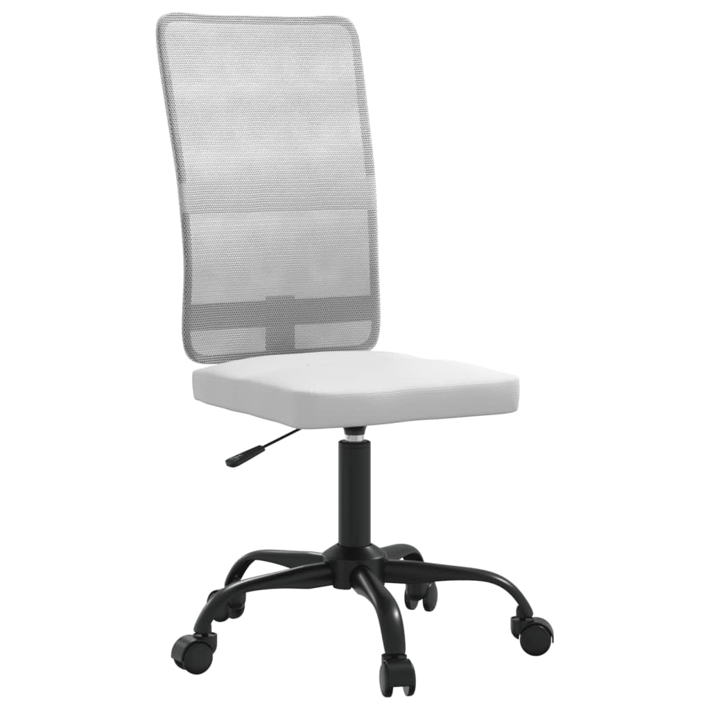 Office Chair Height Adjustable White Mesh Fabric