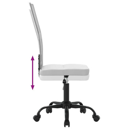 Office Chair Height Adjustable White Mesh Fabric