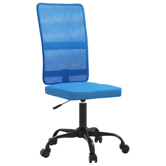 Office Chair Height Adjustable Blue Mesh Fabric