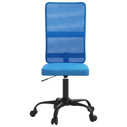 Office Chair Height Adjustable Blue Mesh Fabric