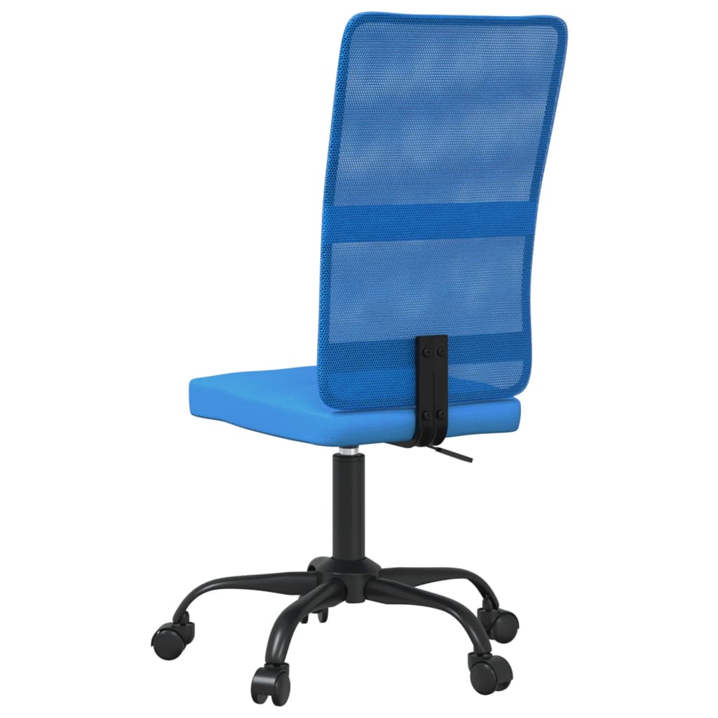 Office Chair Height Adjustable Blue Mesh Fabric