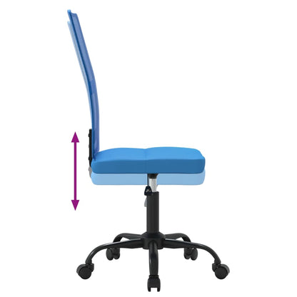Office Chair Height Adjustable Blue Mesh Fabric
