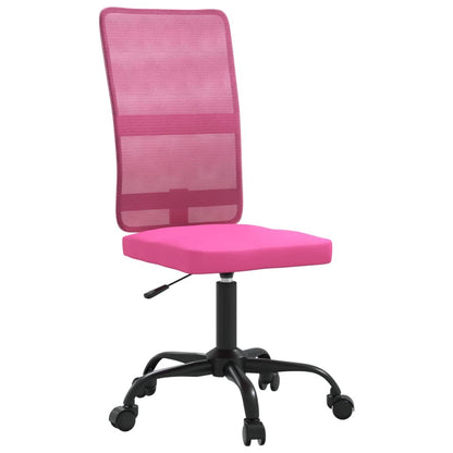 Office Chair Height Adjustable Pink Mesh Fabric