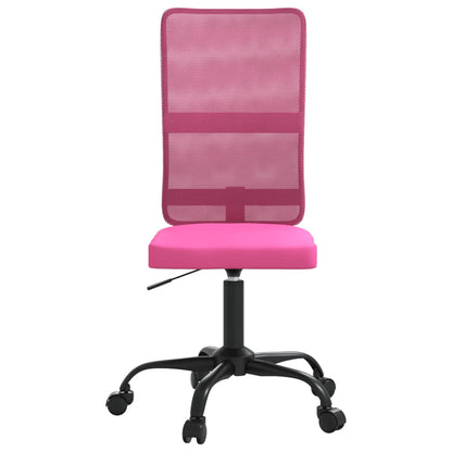 Office Chair Height Adjustable Pink Mesh Fabric