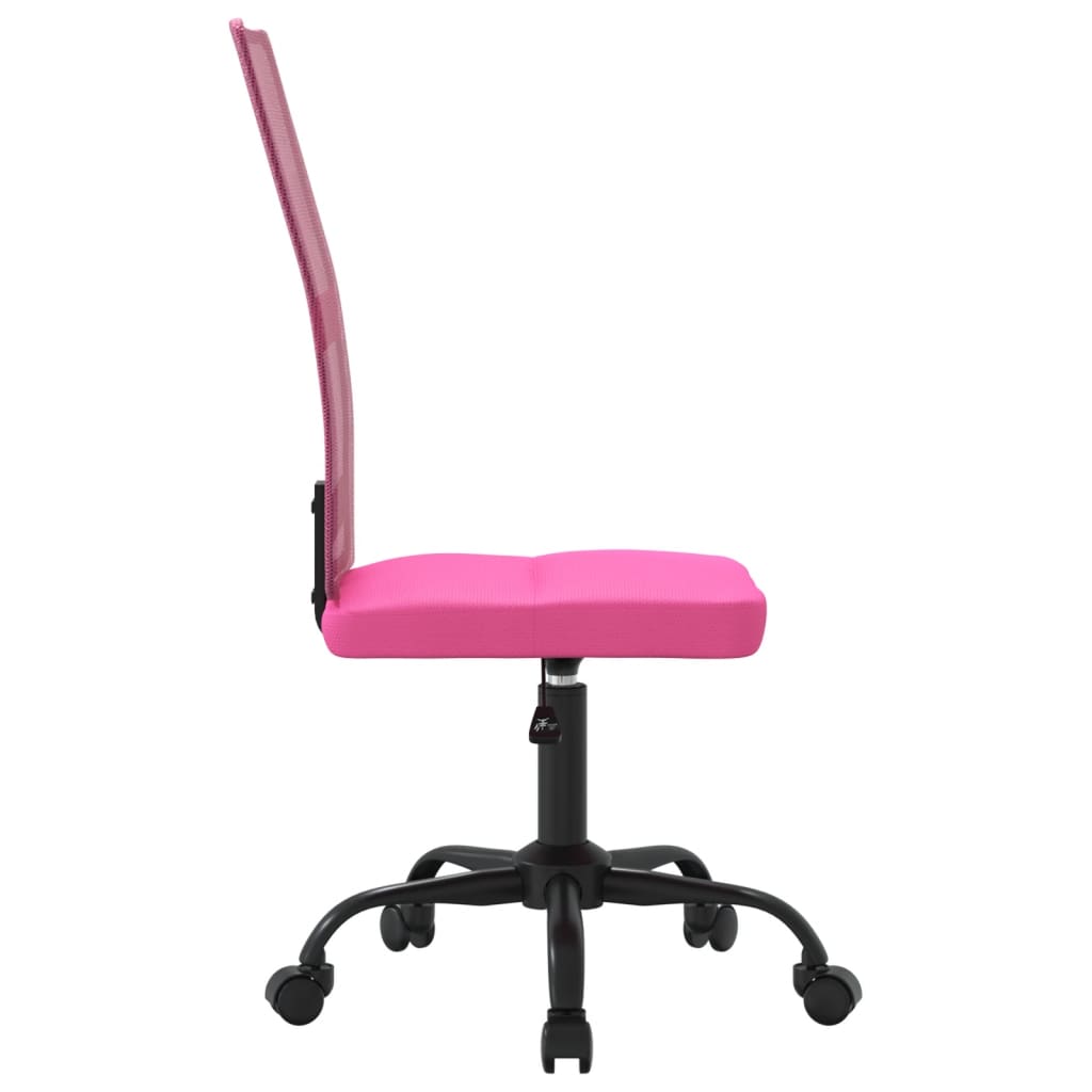 Office Chair Height Adjustable Pink Mesh Fabric