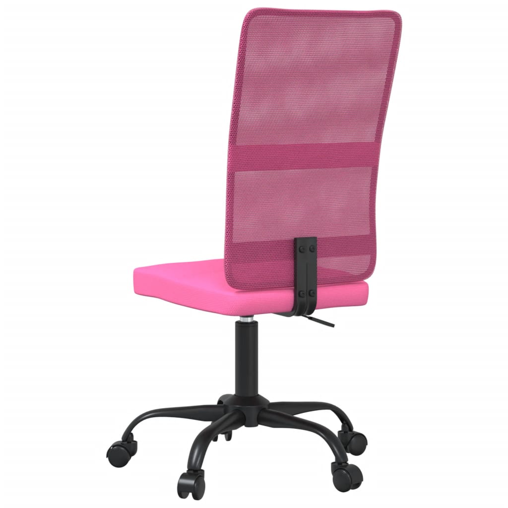 Office Chair Height Adjustable Pink Mesh Fabric
