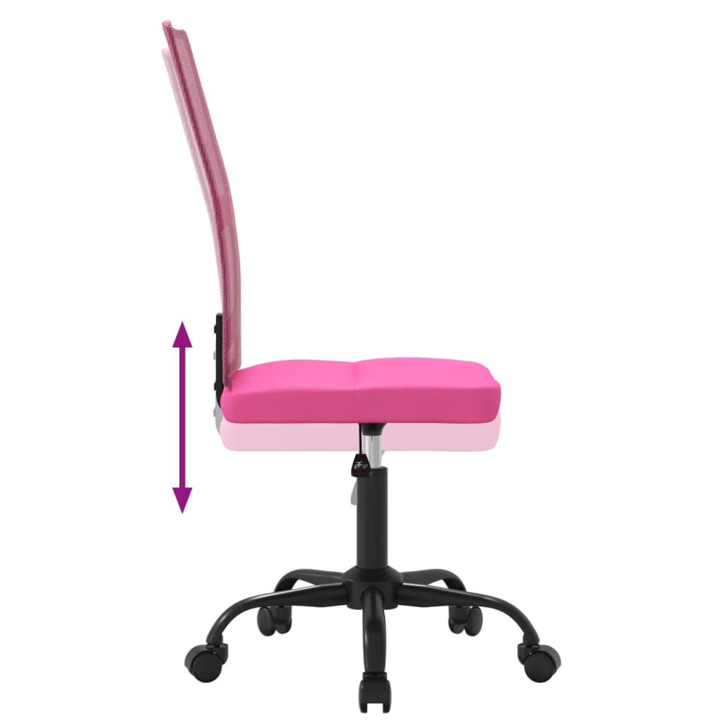 Office Chair Height Adjustable Pink Mesh Fabric