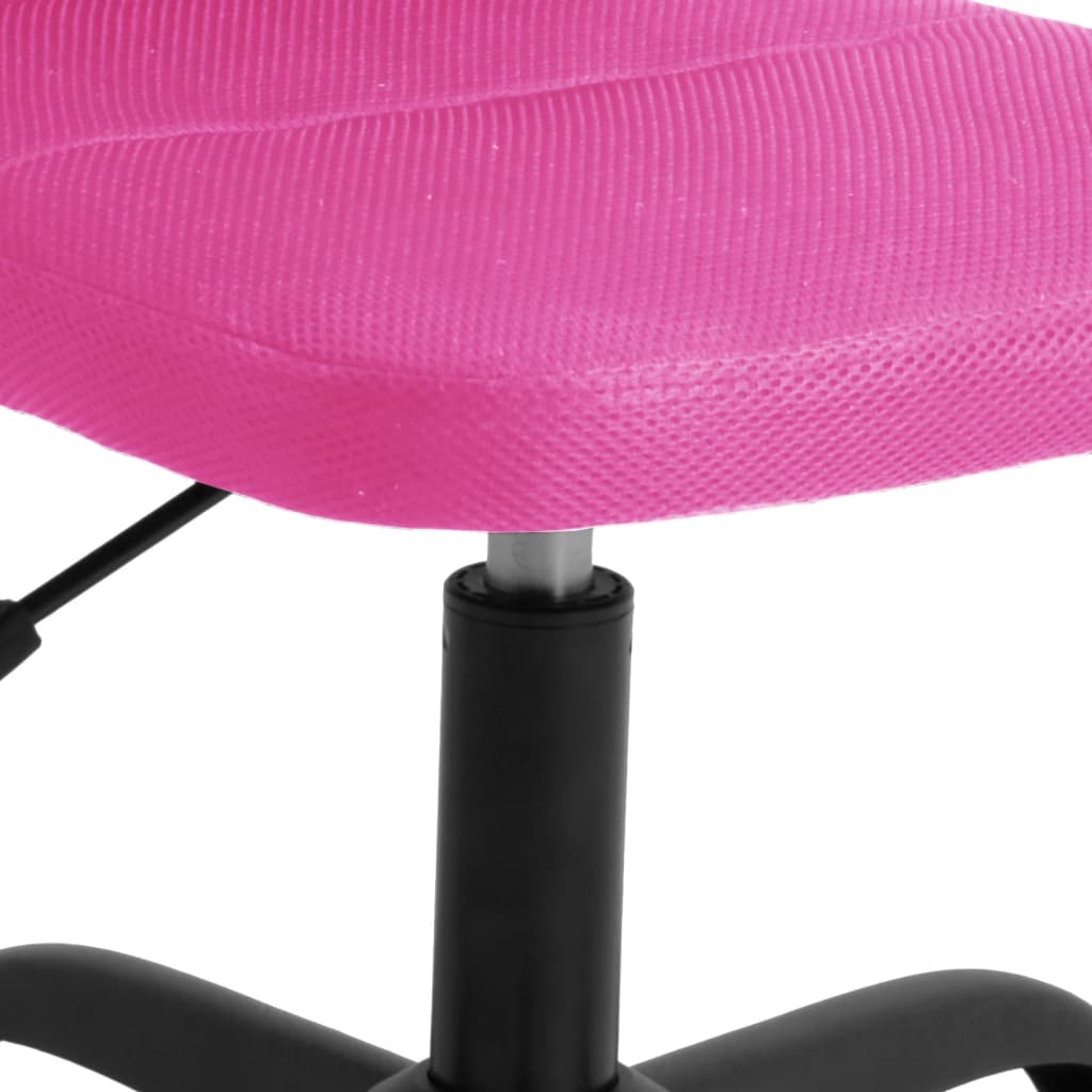 Office Chair Height Adjustable Pink Mesh Fabric