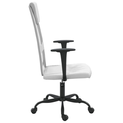 Office Chair White Mesh Fabric and Faux Leather