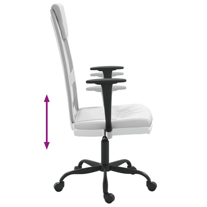 Office Chair White Mesh Fabric and Faux Leather