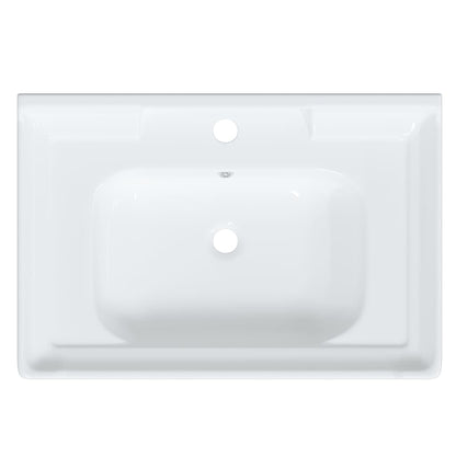 Bathroom Sink White 71x48x23 cm Rectangular Ceramic