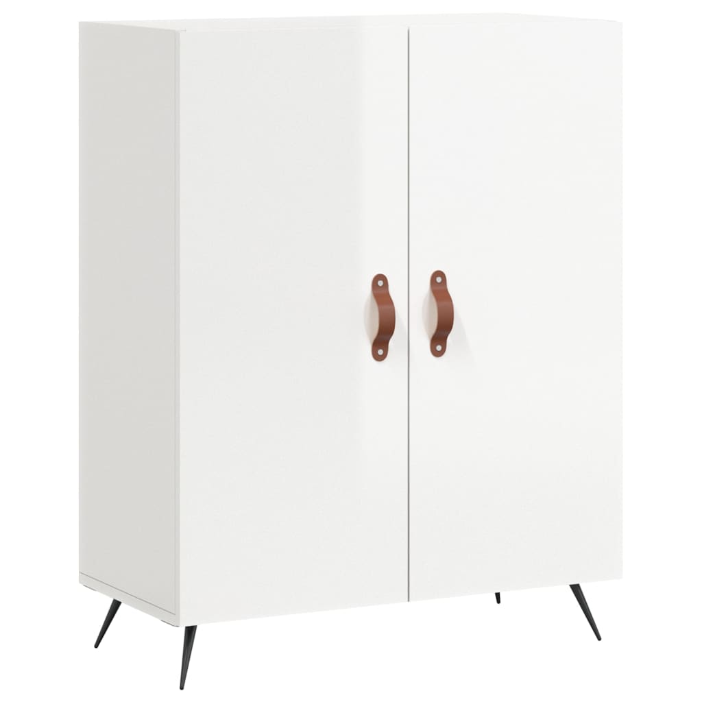 Sideboard High Gloss White 69.5x34x90 cm Engineered Wood
