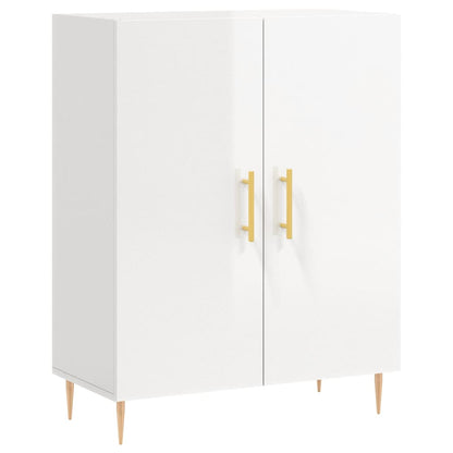 Sideboard High Gloss White 69,5x34x90 cm Engineered Wood