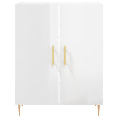 Sideboard High Gloss White 69,5x34x90 cm Engineered Wood