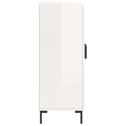 Sideboard High Gloss White 69.5x34x90 cm Engineered Wood