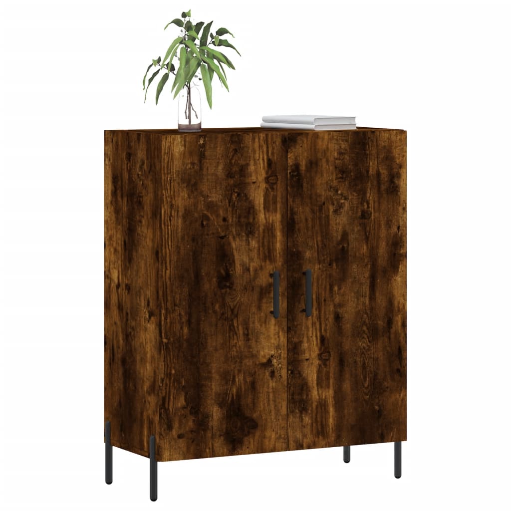 Sideboard Smoked Oak 69.5x34x90 cm Engineered Wood
