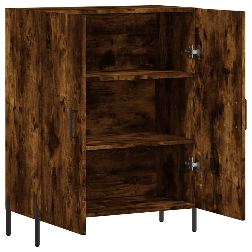 Sideboard Smoked Oak 69.5x34x90 cm Engineered Wood