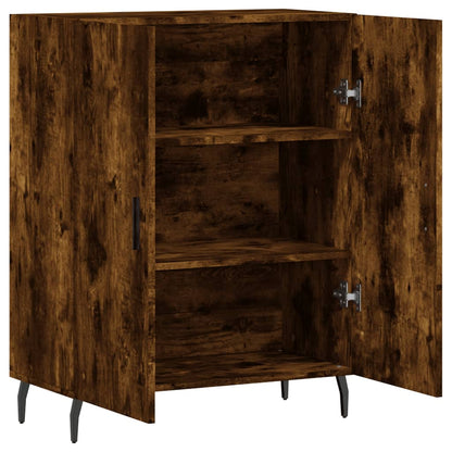 Sideboard Smoked Oak 69.5x34x90 cm Engineered Wood