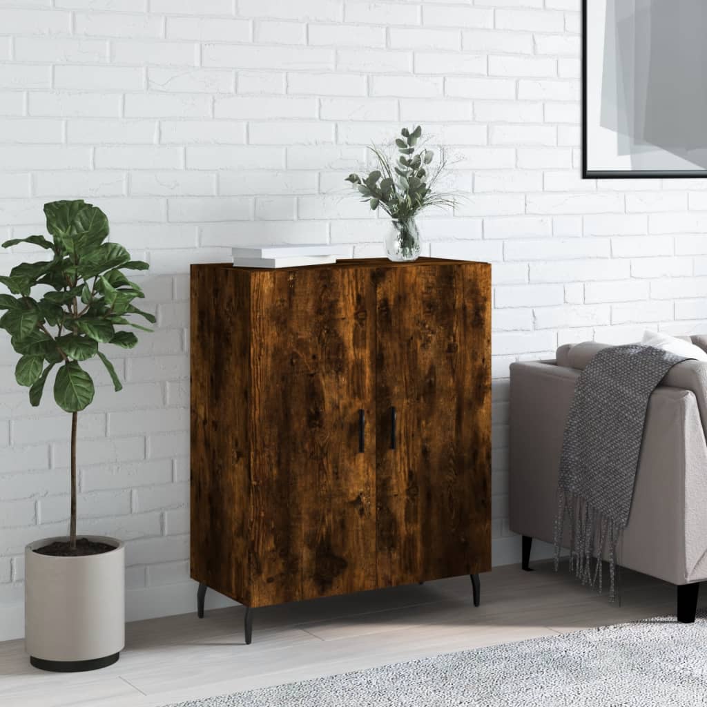 Sideboard Smoked Oak 69.5x34x90 cm Engineered Wood