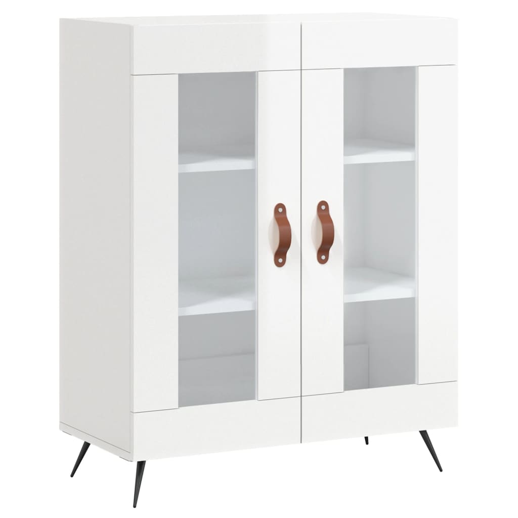 Sideboard High Gloss White 69,5x34x90 cm Engineered Wood