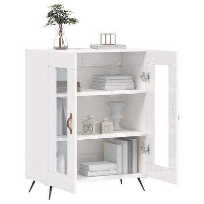 Sideboard High Gloss White 69,5x34x90 cm Engineered Wood