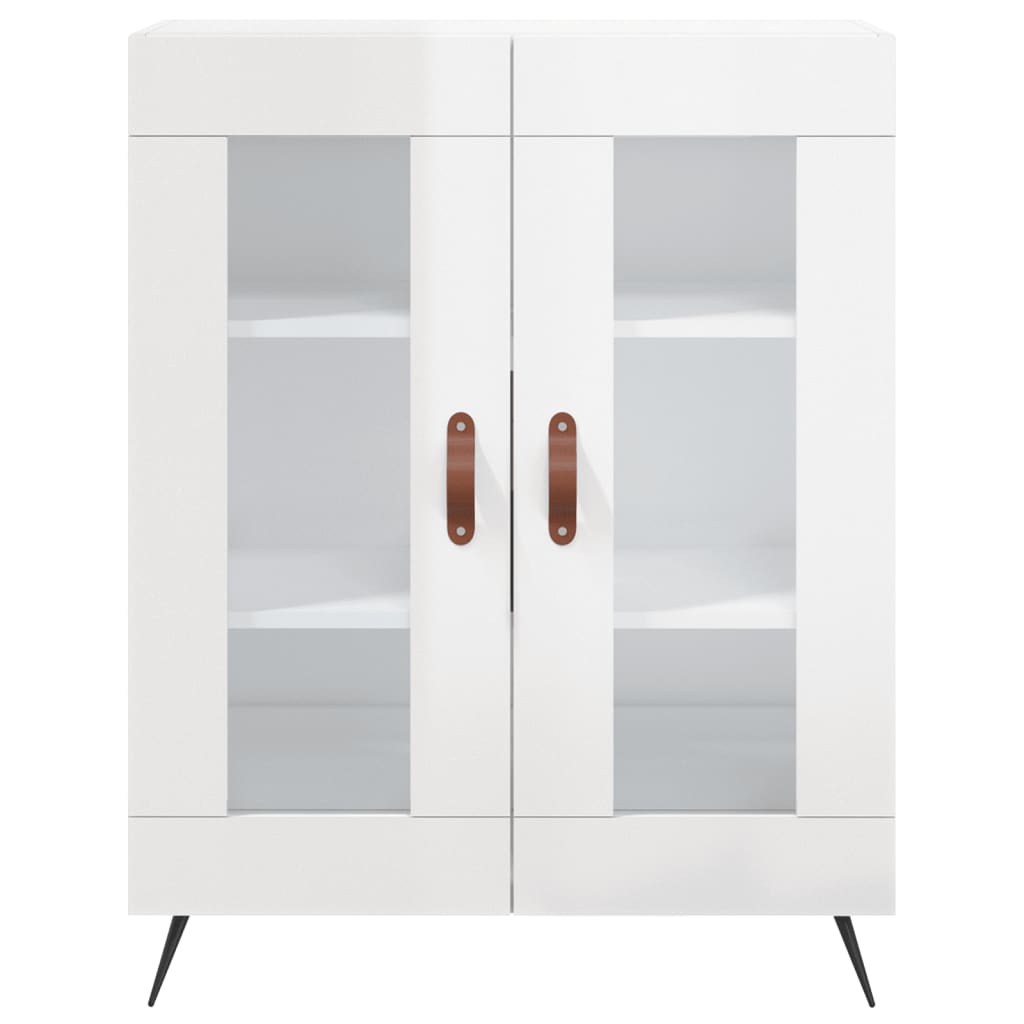 Sideboard High Gloss White 69,5x34x90 cm Engineered Wood