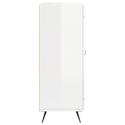 Sideboard High Gloss White 69,5x34x90 cm Engineered Wood
