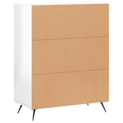 Sideboard High Gloss White 69,5x34x90 cm Engineered Wood
