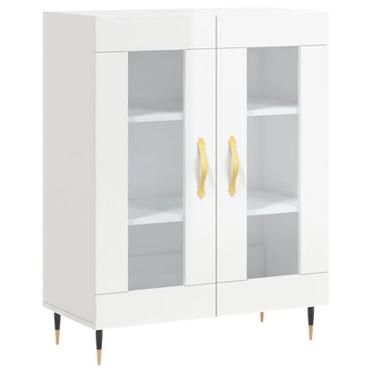 Sideboard High Gloss White 69,5x34x90 cm Engineered Wood