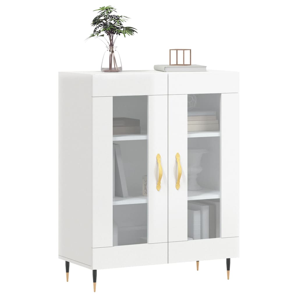 Sideboard High Gloss White 69,5x34x90 cm Engineered Wood