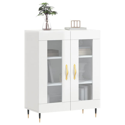 Sideboard High Gloss White 69,5x34x90 cm Engineered Wood