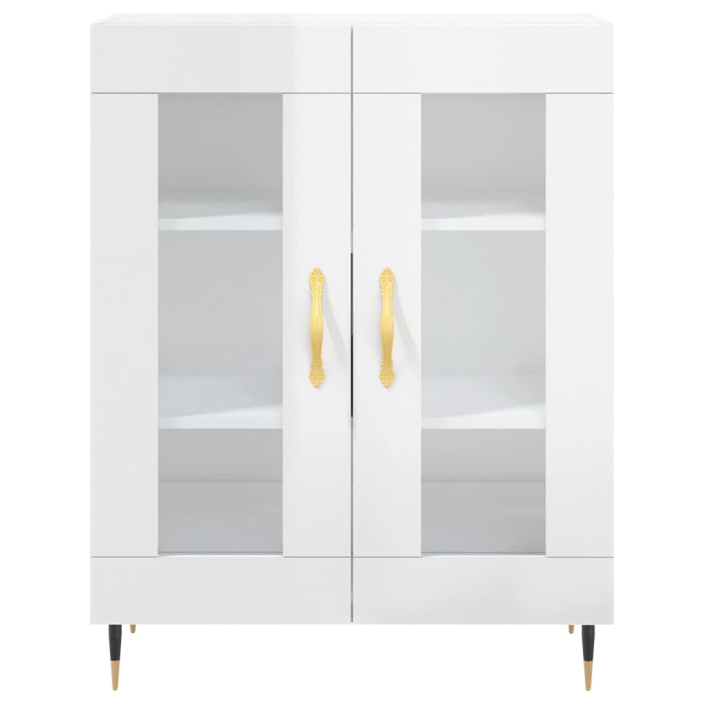 Sideboard High Gloss White 69,5x34x90 cm Engineered Wood