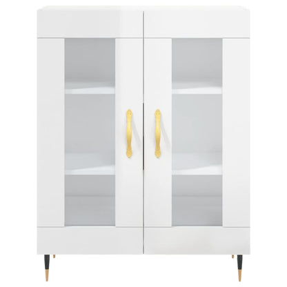 Sideboard High Gloss White 69,5x34x90 cm Engineered Wood