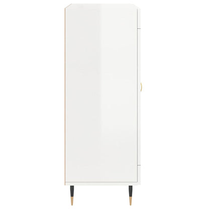 Sideboard High Gloss White 69,5x34x90 cm Engineered Wood